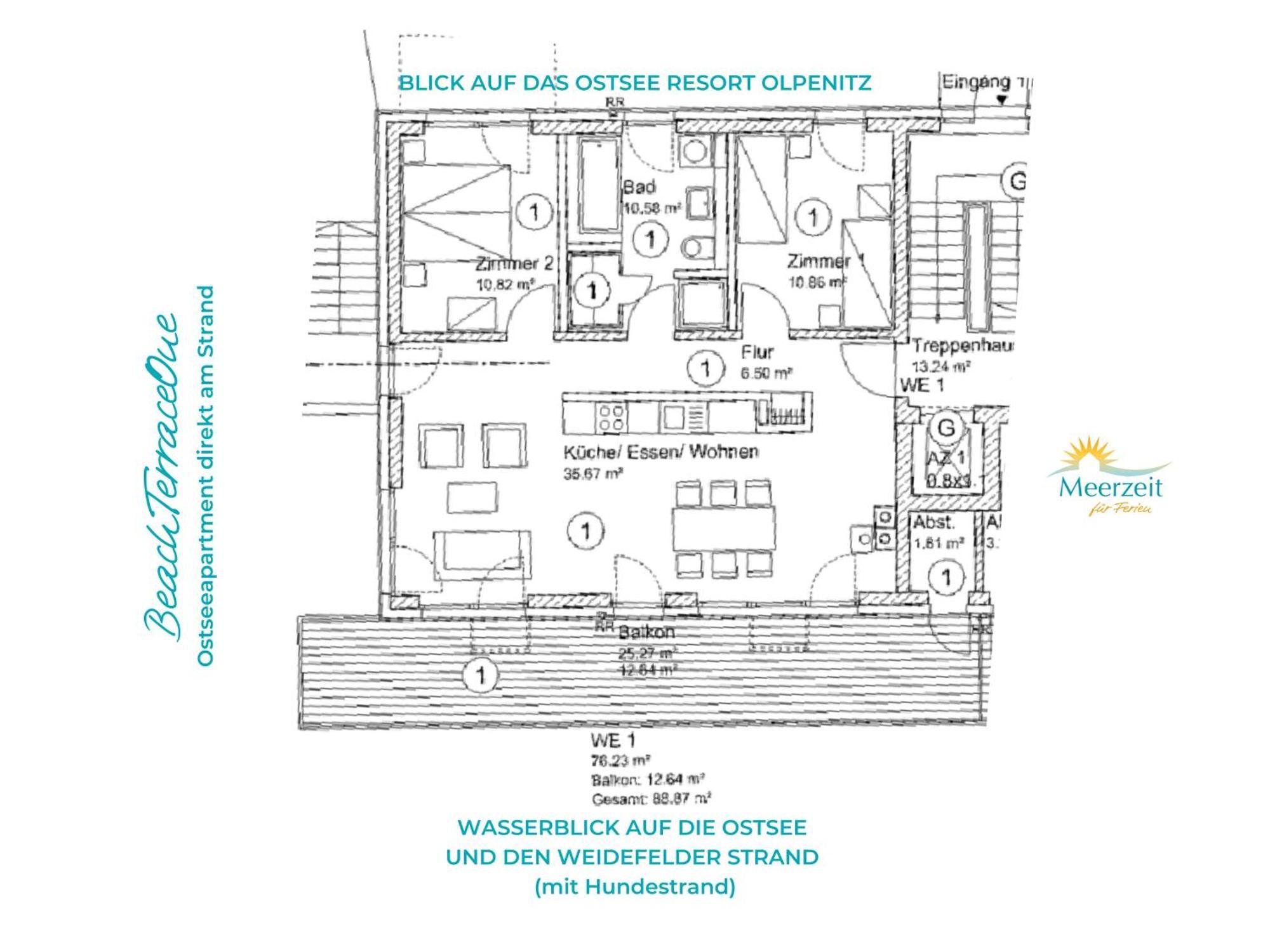 Beachterraceone - Eg, Meerblick, Terrasse, Kamin, Sauna Olpenitz Exteriör bild