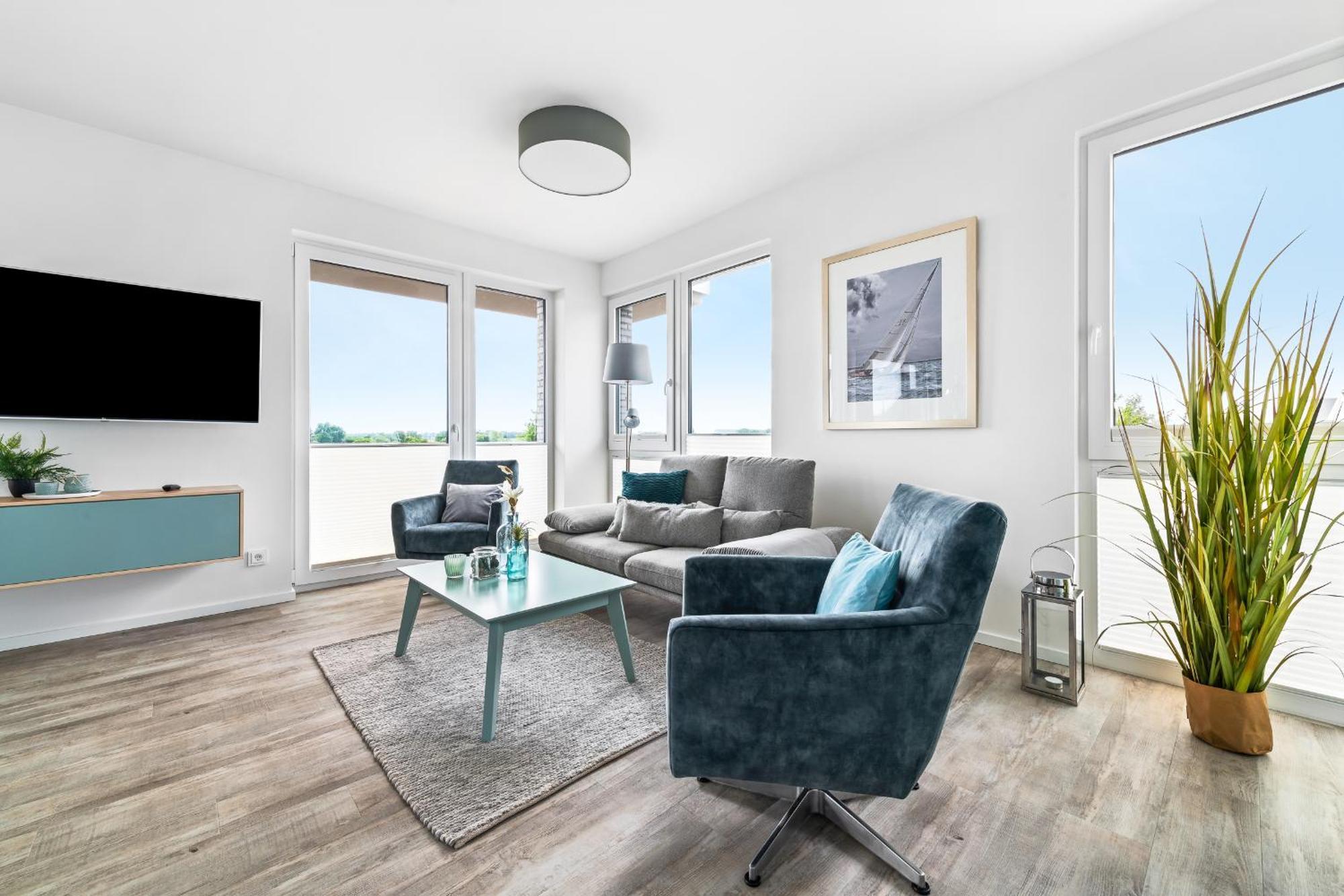 Beachterraceone - Eg, Meerblick, Terrasse, Kamin, Sauna Olpenitz Exteriör bild