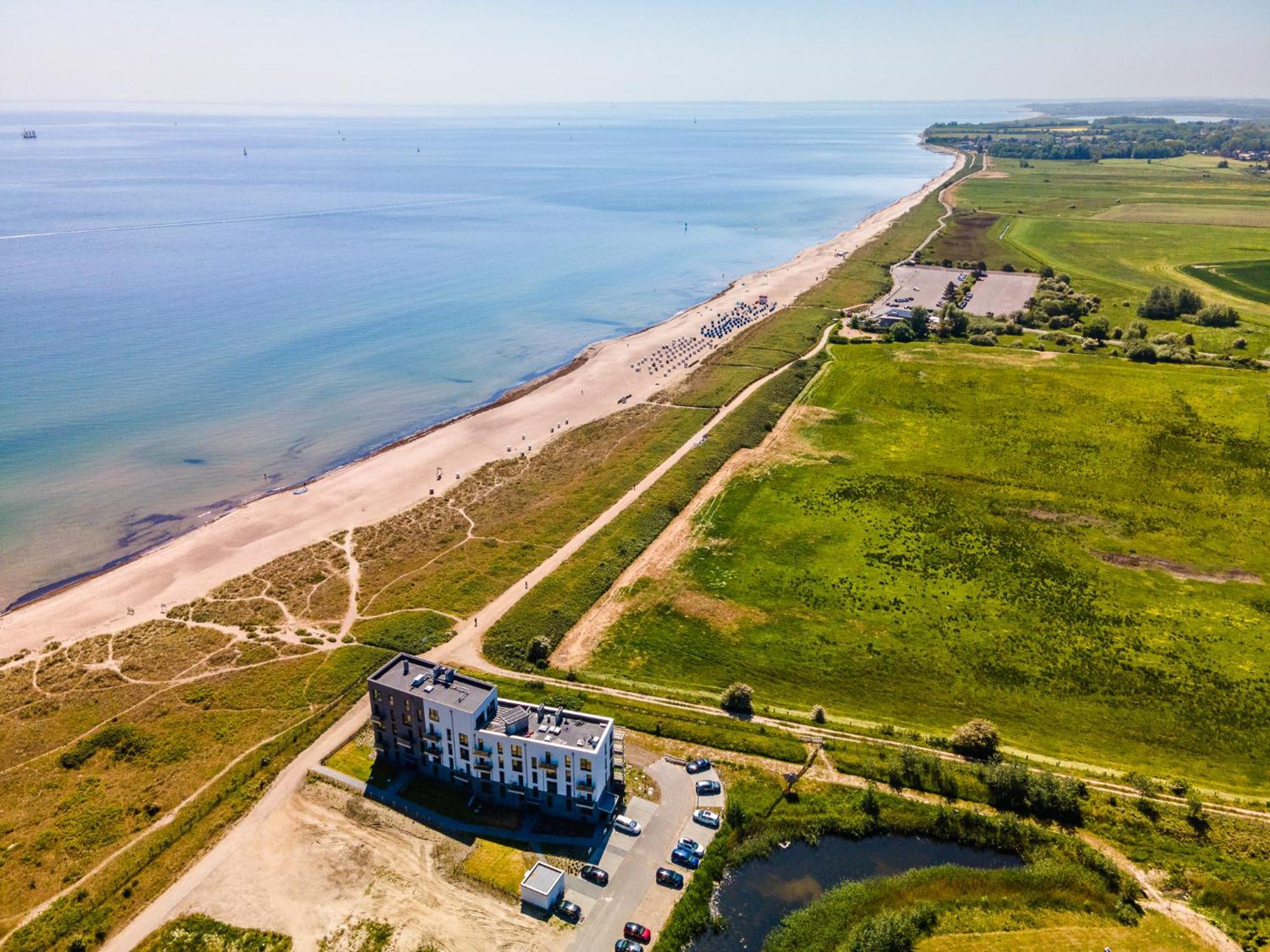 Beachterraceone - Eg, Meerblick, Terrasse, Kamin, Sauna Olpenitz Exteriör bild