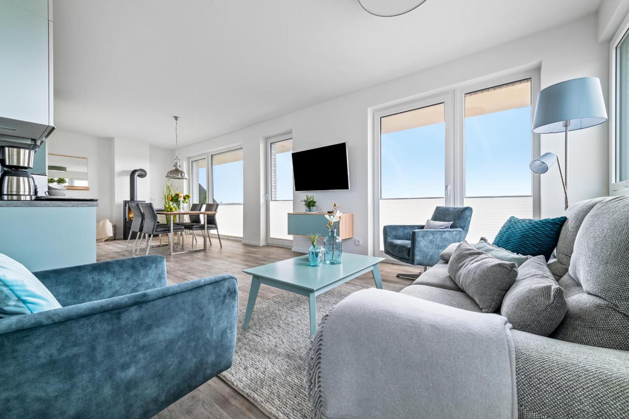 Beachterraceone - Eg, Meerblick, Terrasse, Kamin, Sauna Olpenitz Exteriör bild